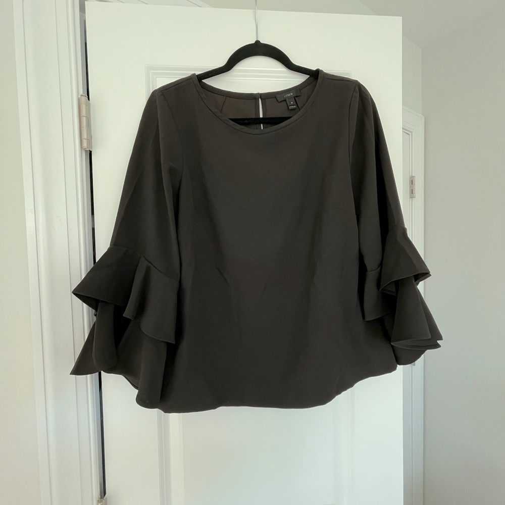 JCrew bell sleeve work blouse